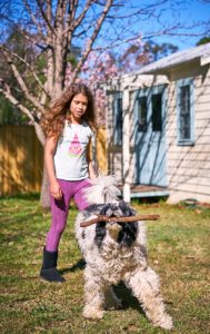 Honey Blue playing in the sun in Gordon