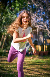 Honey Blue playing in the sun in Gordon